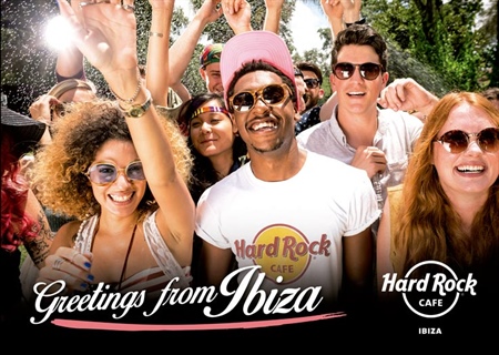 Greetings from Ibiza Hard Rock Cafe Postal